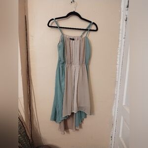 C. Luce Women's Mint Green And Beige Dress Size Medium